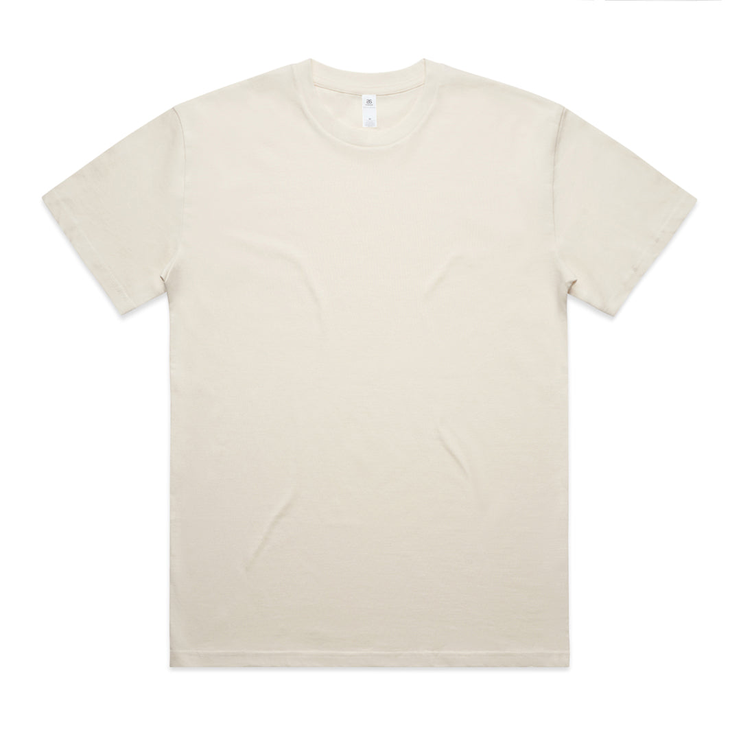 House of Uniforms The Oversized Block Tee | Mens | Short Sleeve AS Colour Ecru