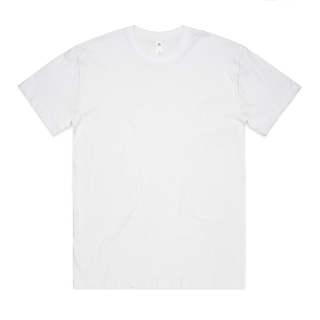 House of Uniforms The Oversized Block Tee | Mens | Short Sleeve AS Colour White