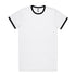 House of Uniforms The Staple Ringer Tee | Mens | Short Sleeve AS Colour White/Black