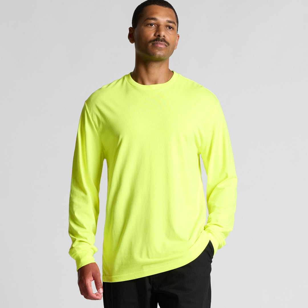 House of Uniforms Block Hi Vis Tee | Mens | Long Sleeve AS Colour 