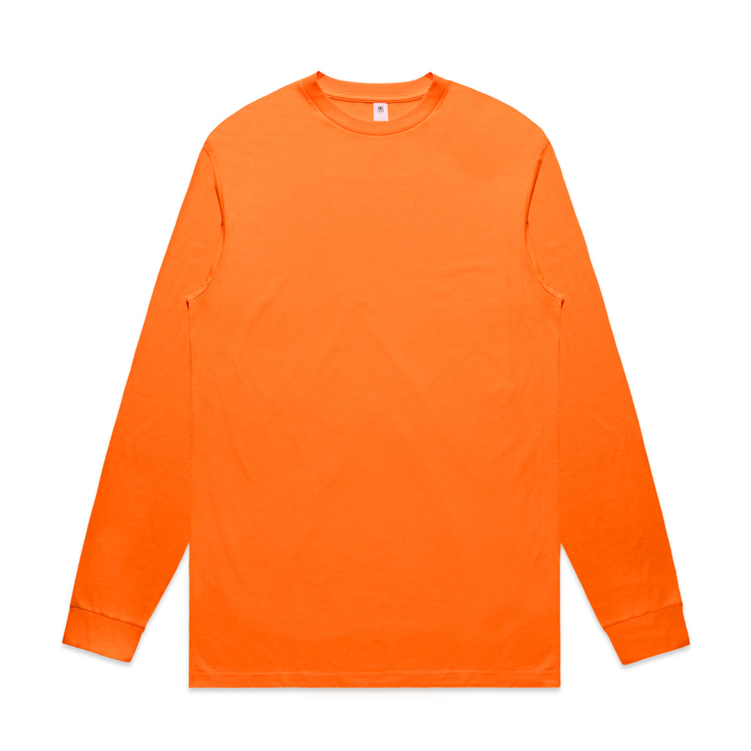 House of Uniforms Block Hi Vis Tee | Mens | Long Sleeve AS Colour Hi Vis Orange