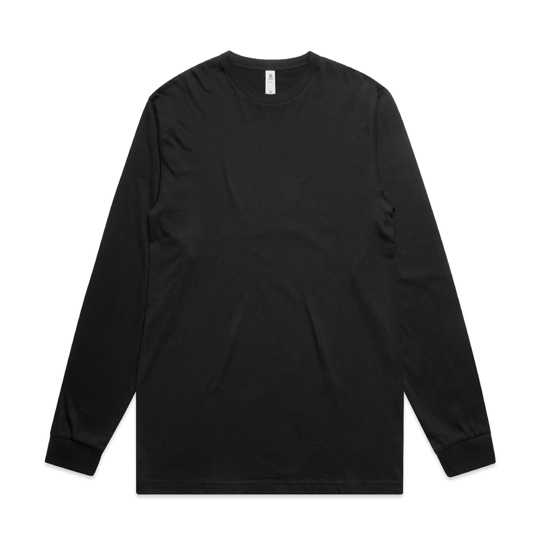 House of Uniforms The Block Tee | Mens | Long Sleeve AS Colour Black