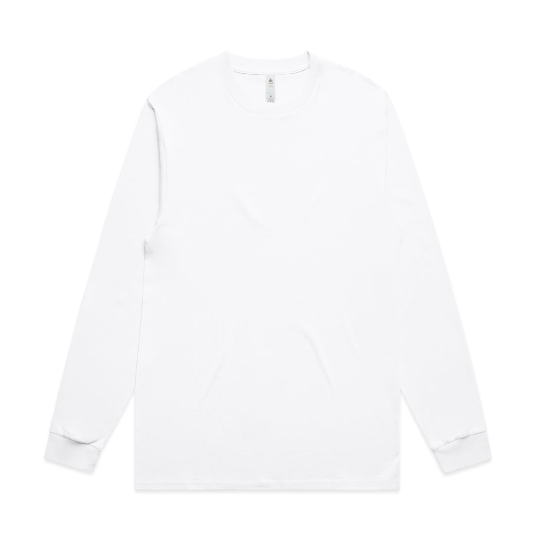 House of Uniforms The Block Tee | Mens | Long Sleeve AS Colour White