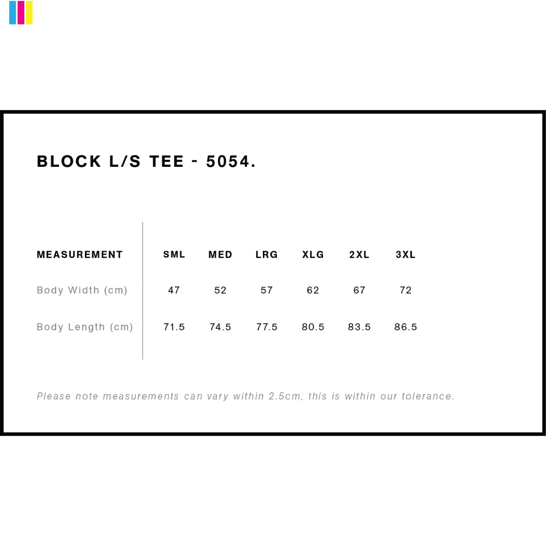 House of Uniforms The Block Tee | Mens | Long Sleeve AS Colour