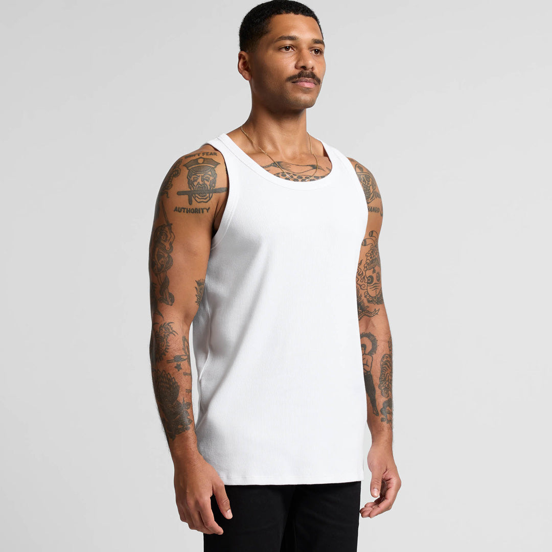 House of Uniforms The Organic Rib Singlet | Mens AS Colour