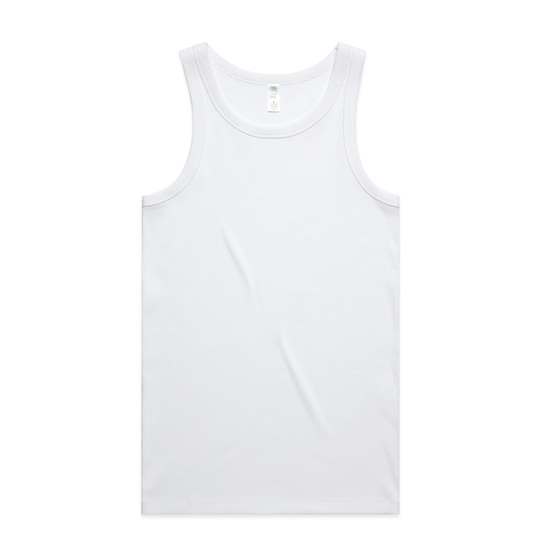 House of Uniforms The Organic Rib Singlet | Mens AS Colour White