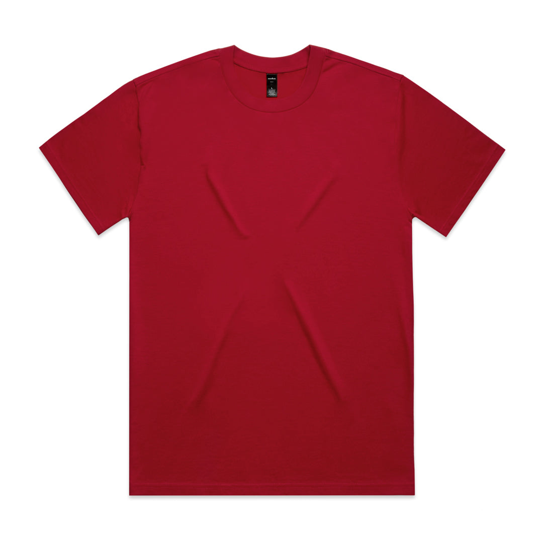 House of Uniforms The Heavy Tee | Mens | Short Sleeve AS Colour Red