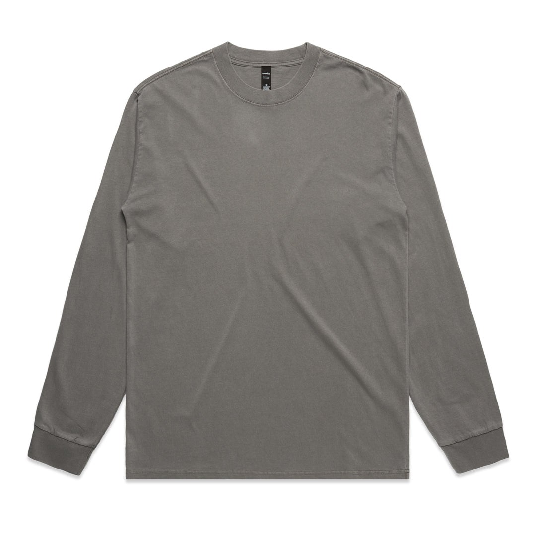 House of Uniforms The Heavy Faded Tee | Mens | Long Sleeve AS Colour Grey