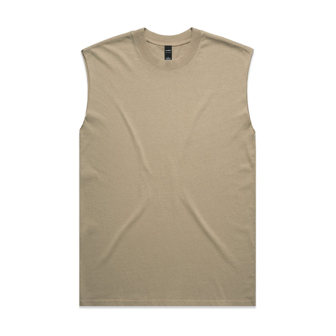House of Uniforms The Heavy Faded Tank | Mens AS Colour Khaki-as
