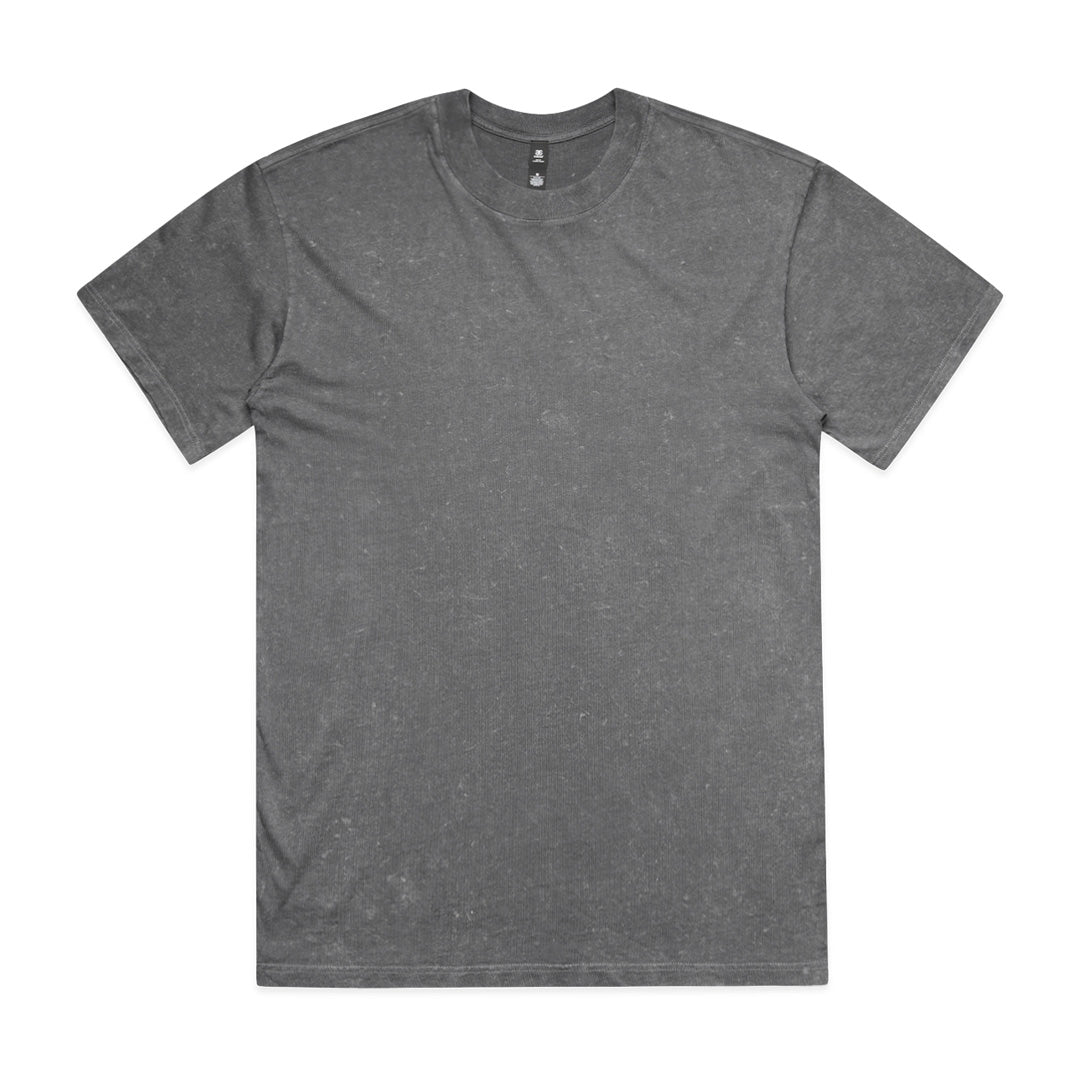 House of Uniforms The Stone Wash Heavy Tee | Mens AS Colour Coal