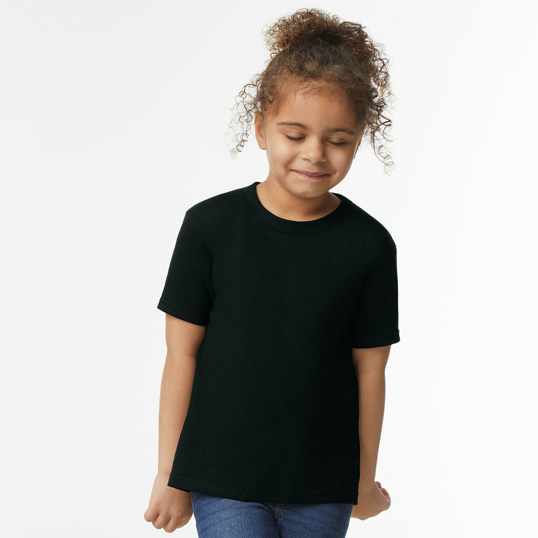 House of Uniforms The Heavy Cotton Tee | Toddlers Gildan Black