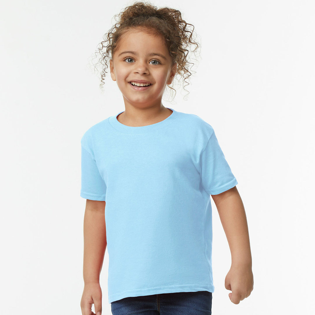 House of Uniforms The Heavy Cotton Tee | Toddlers Gildan Light Blue