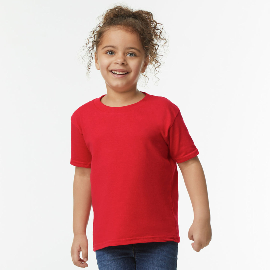 House of Uniforms The Heavy Cotton Tee | Toddlers Gildan Red