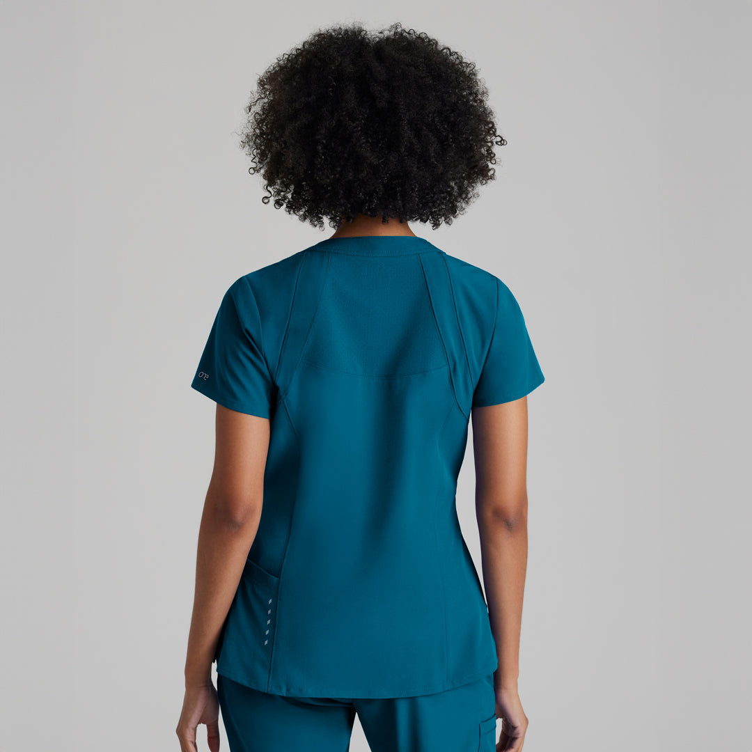 House of Uniforms 4 Pocket Racer Scrub Top | Ladies | Barco One Barco One 