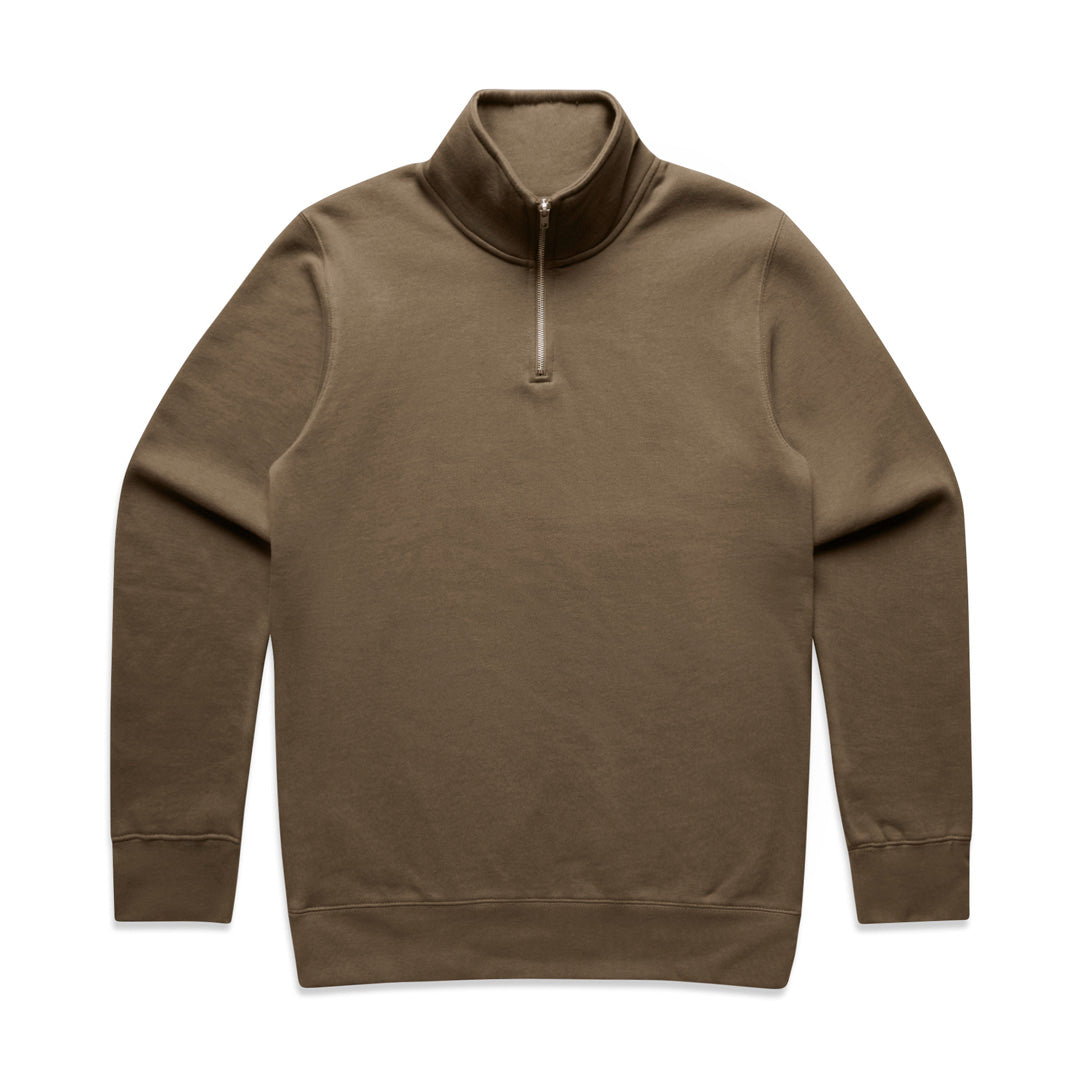 House of Uniforms The Half Zip Crew | Mens | Pullover AS Colour Walnut