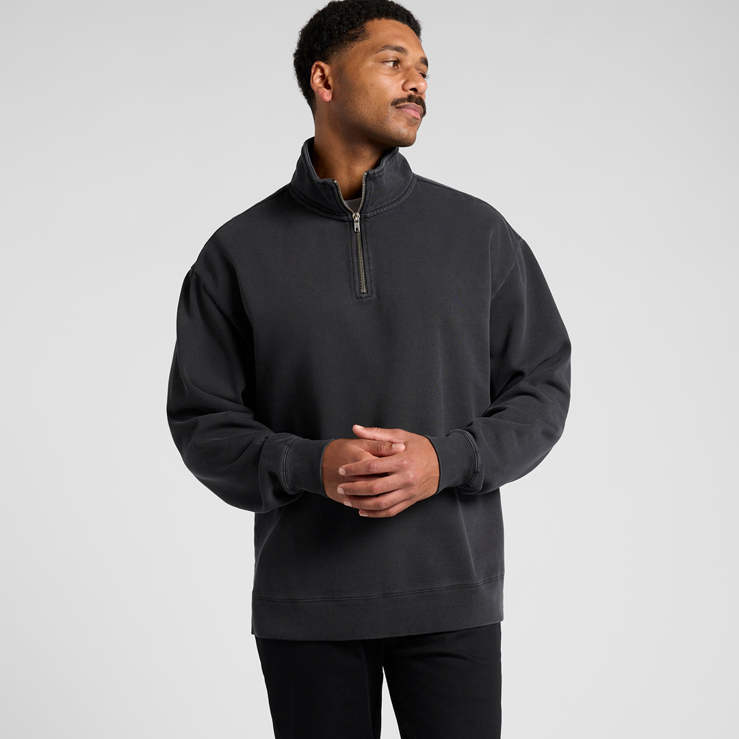 House of Uniforms The Relax Faded Half Zip Jumper | Adults AS Colour