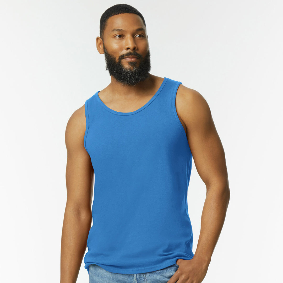 House of Uniforms The Heavy Cotton Tank | Adults Gildan Royal