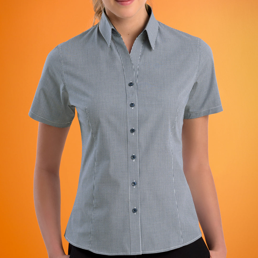 House of Uniforms The Perth Shirt | Ladies | Short and 3/4 Sleeve John Kevin Navy