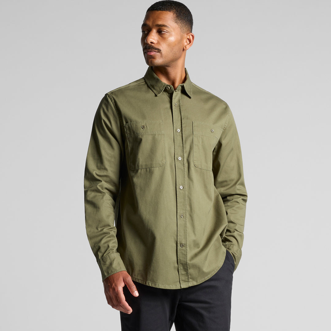 House of Uniforms The Drill Work Shirt | Mens | Long Sleeve AS Colour 