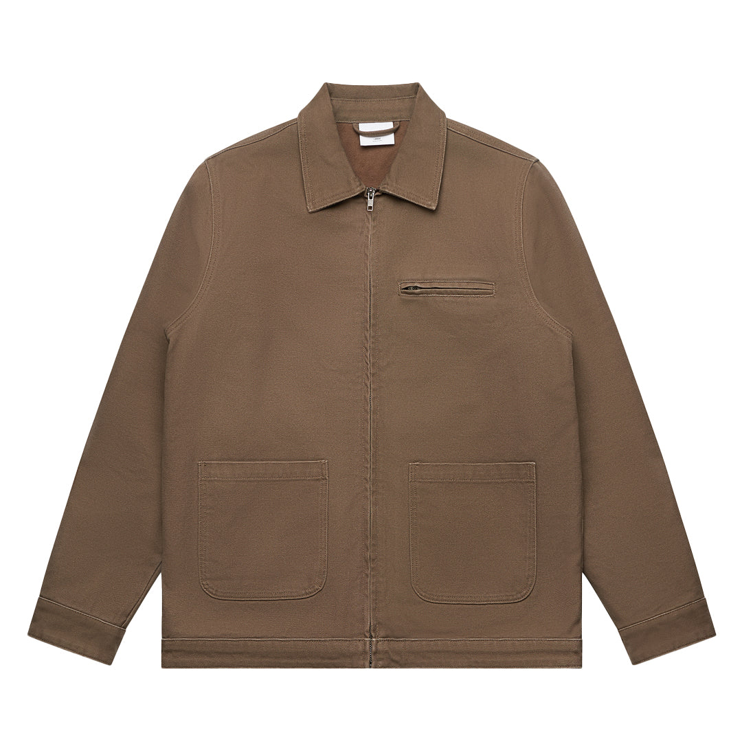 House of Uniforms The Heavy Canvas Jacket | Mens AS Colour Walnut