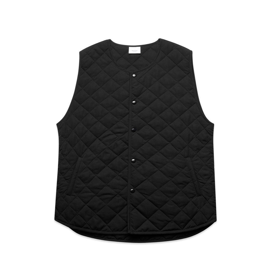 House of Uniforms The Quilted Vest | Mens AS Colour Black