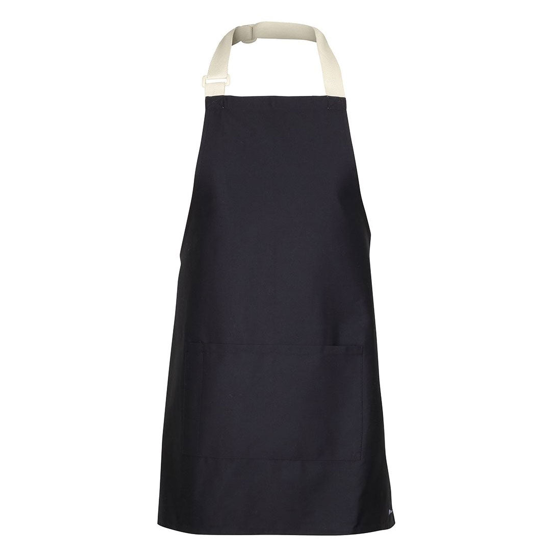 House of Uniforms The Coloured Strap Apron | Adults Jbs Wear Black/Cream