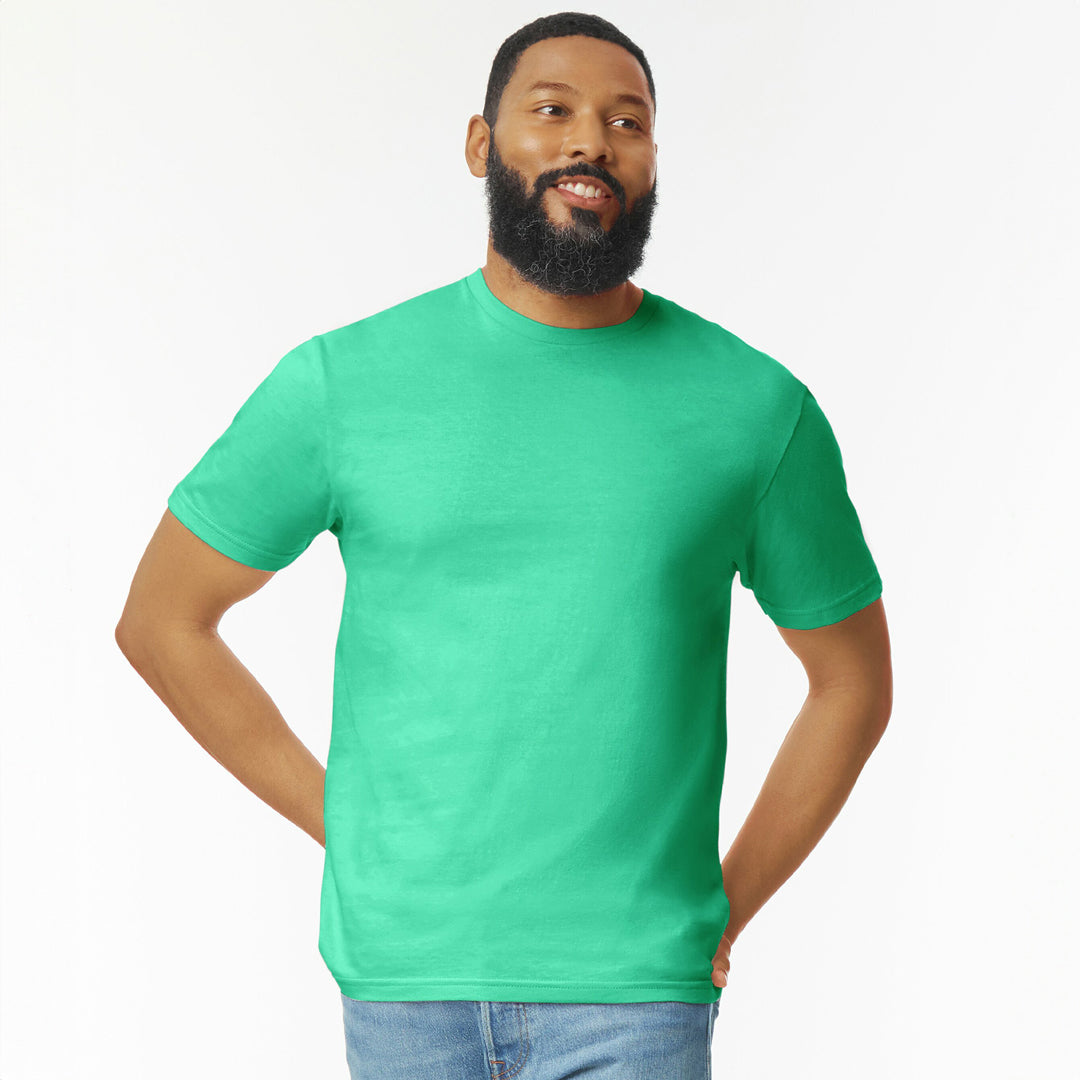 House of Uniforms The Softstyle Crew Neck Tee | Adults Gildan Kelly Green