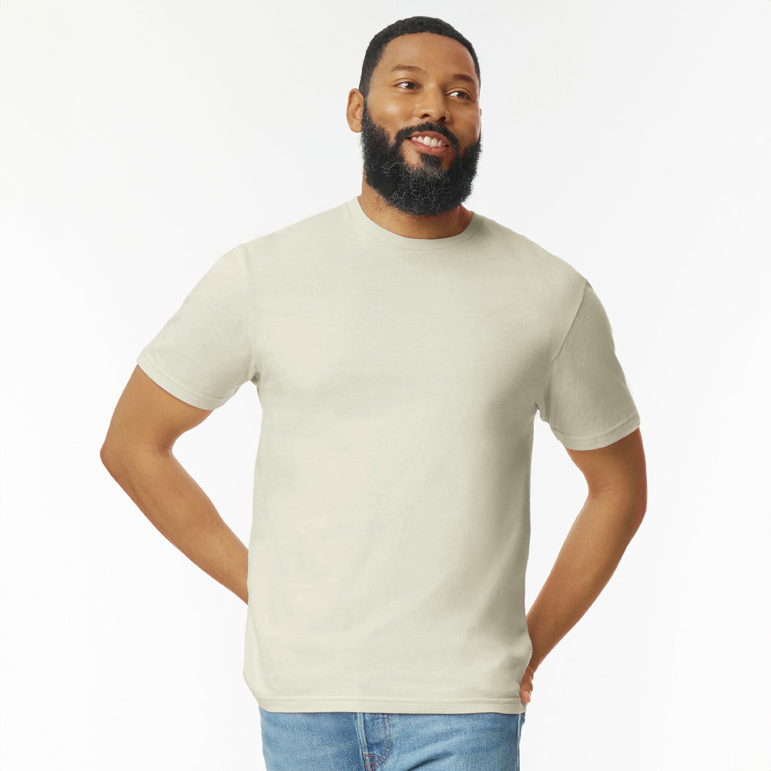 House of Uniforms The Softstyle Crew Neck Tee | Adults Gildan Natural