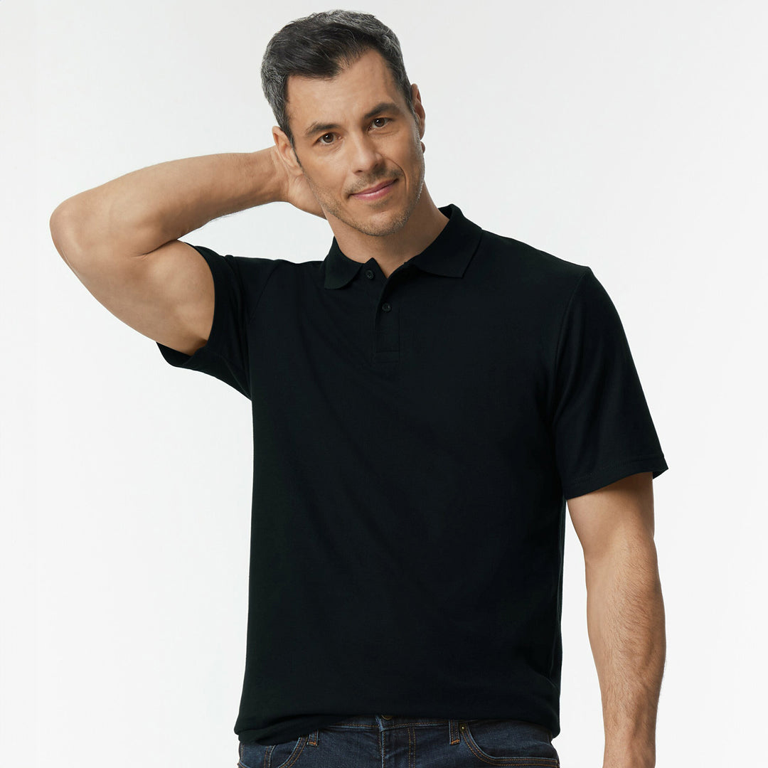 House of Uniforms The Softstyle Polo | Adults Gildan Black