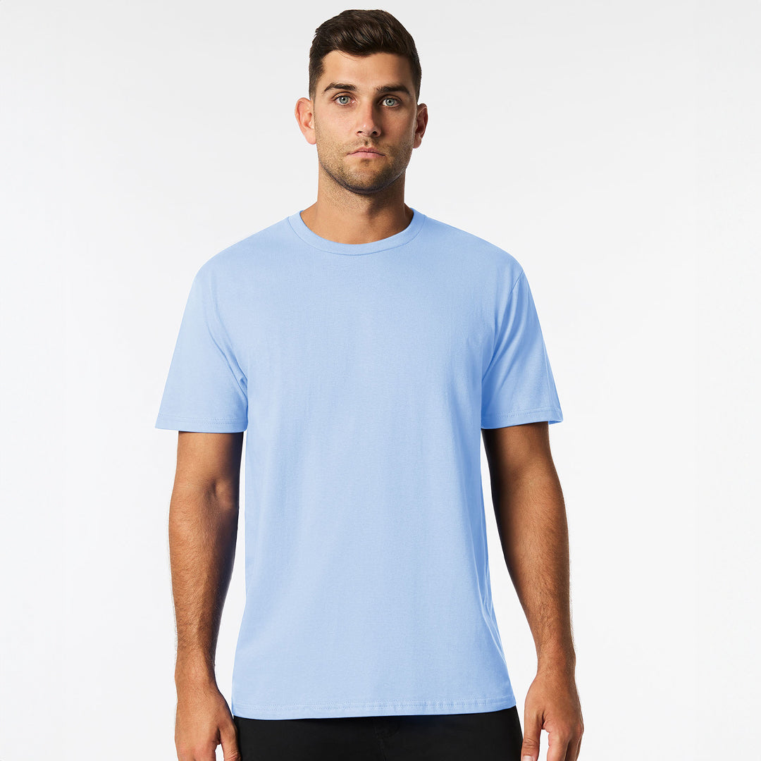 House of Uniforms The Mid Weight Cotton Tee | Adults Gildan Light Blue