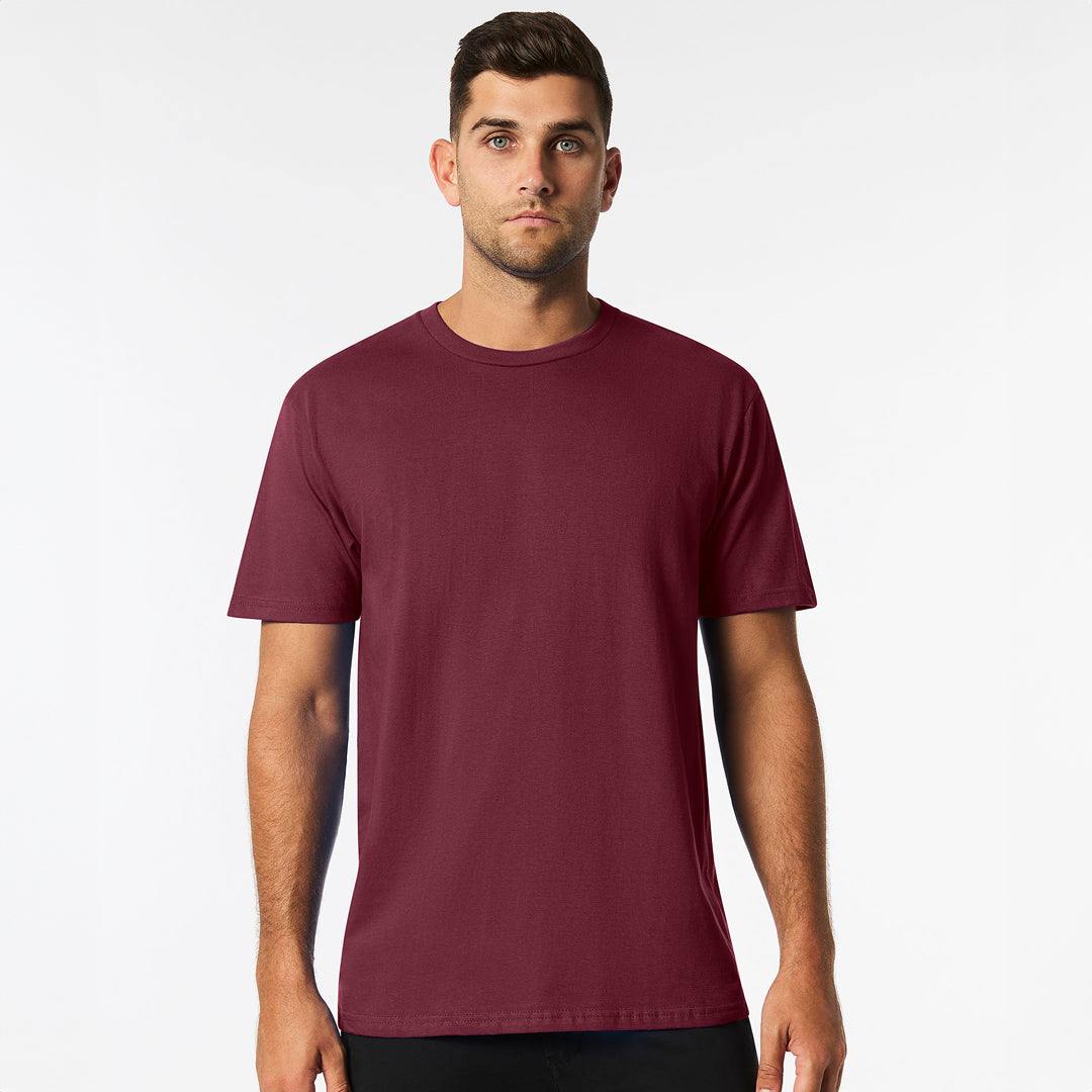 House of Uniforms The Mid Weight Cotton Tee | Adults Gildan Maroon