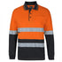 House of Uniforms The Day / Night Cotton Hi Vis Polo | Adults | Long Sleeve Jbs Wear Orange/Black
