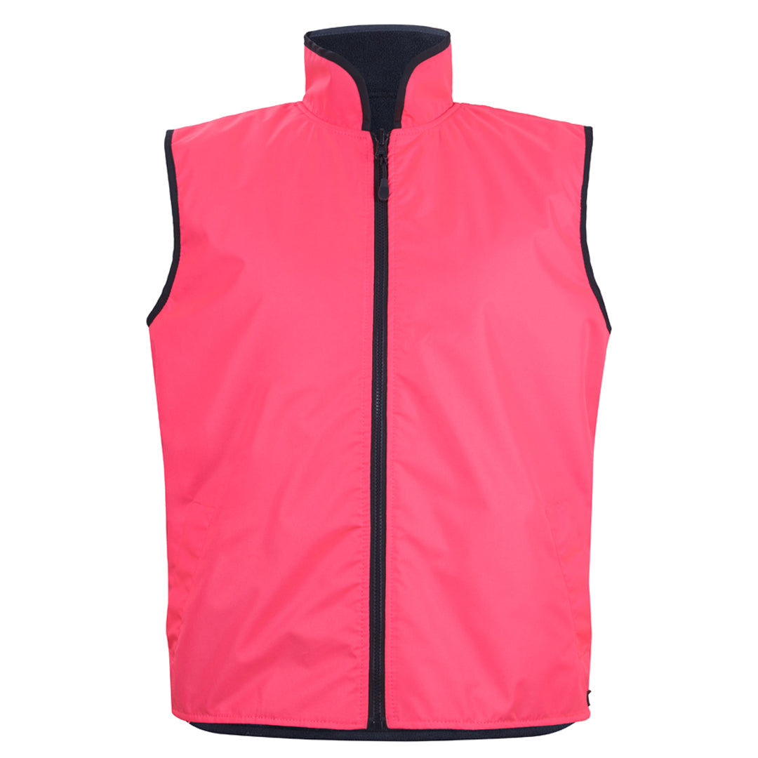 House of Uniforms The Hi Vis Day Reversible Vest | Adults Jbs Wear Pink/Navy