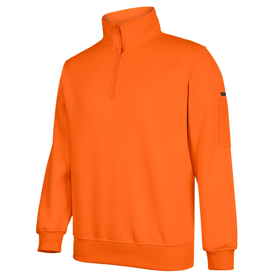 Jbs Wear The Classic Hi Vis Half Zip Fleece Jumper | Adults Work Safety Protective Gear