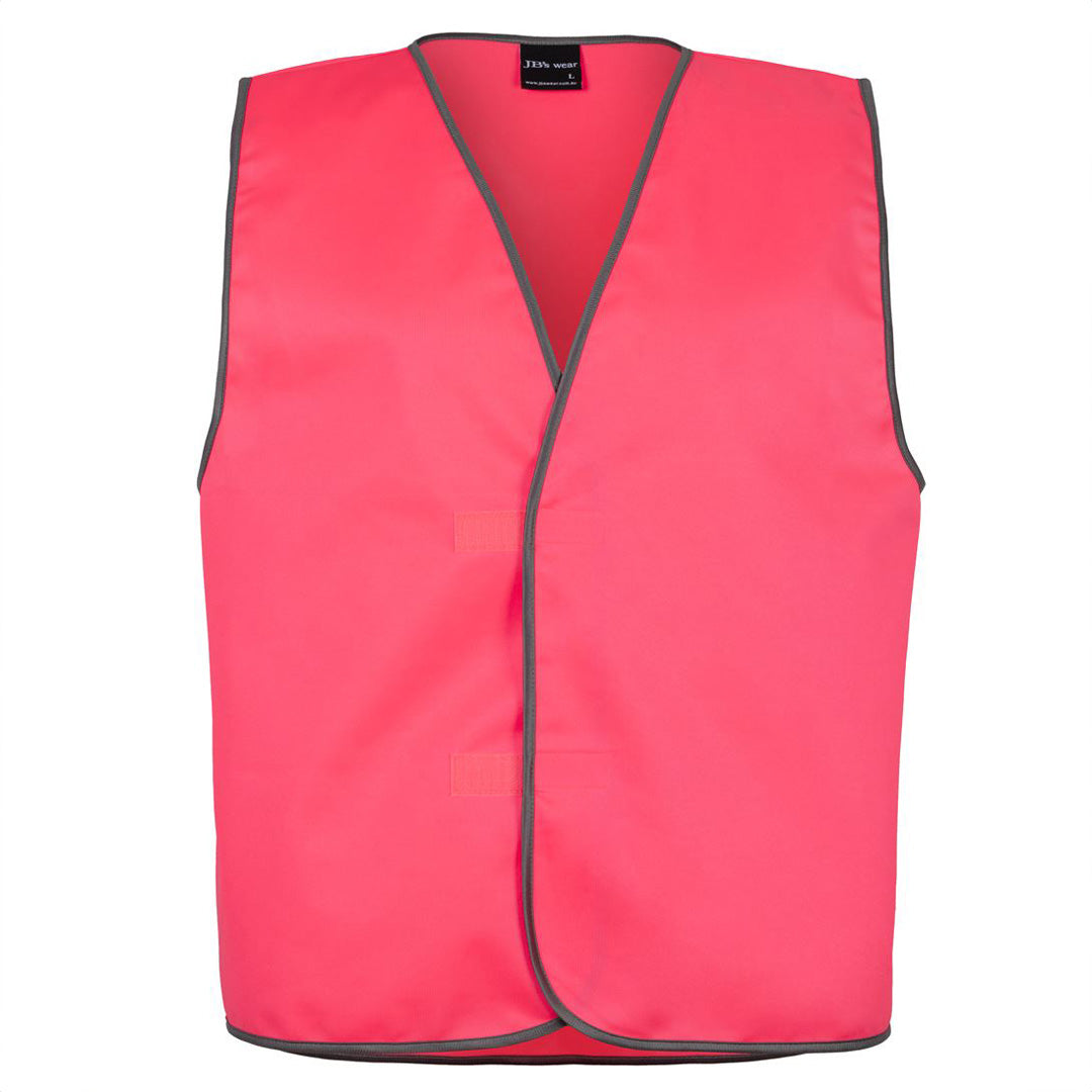 House of Uniforms The Hi Vis Safety Vest with Velcro | Day | Adults Jbs Wear Hi Vis Pink