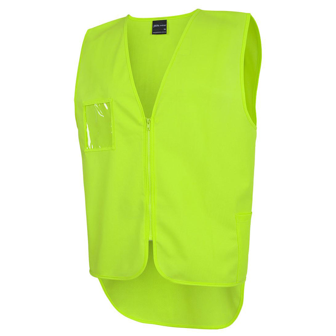 Jbs Wear The Drop Tail Hi Vis Day Zip Safety Vest | Adults Flouro Lime Work Safety Protective Gear