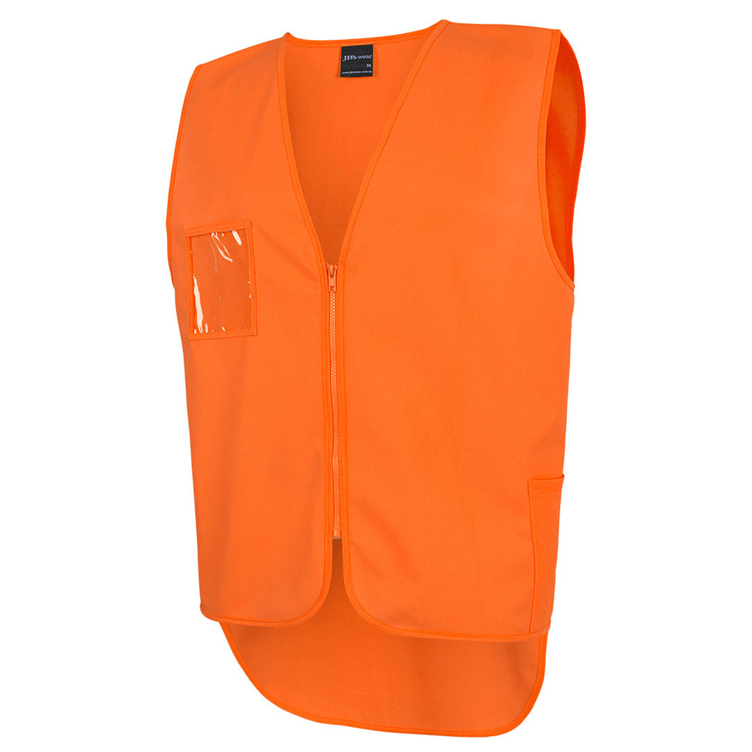 Jbs Wear The Drop Tail Hi Vis Day Zip Safety Vest | Adults Orange Work Safety Protective Gear
