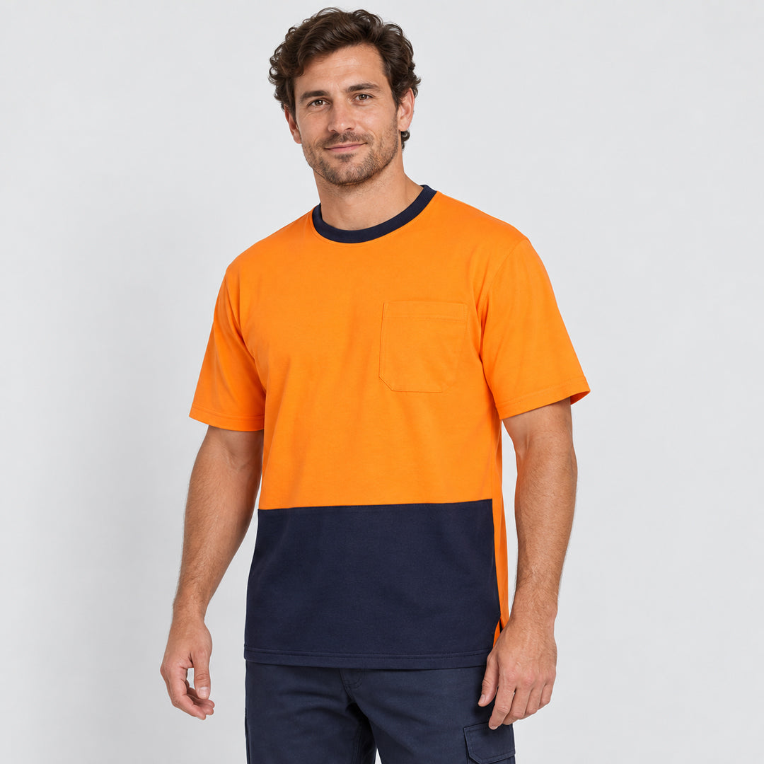 Jbs Wear The Hi Vis Cotton Tee Shirt | Short Sleeve | Adults Work Safety Protective Gear