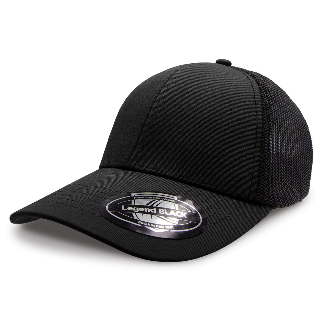 House of Uniforms The Air Fit Cap Legend Black Black/Black