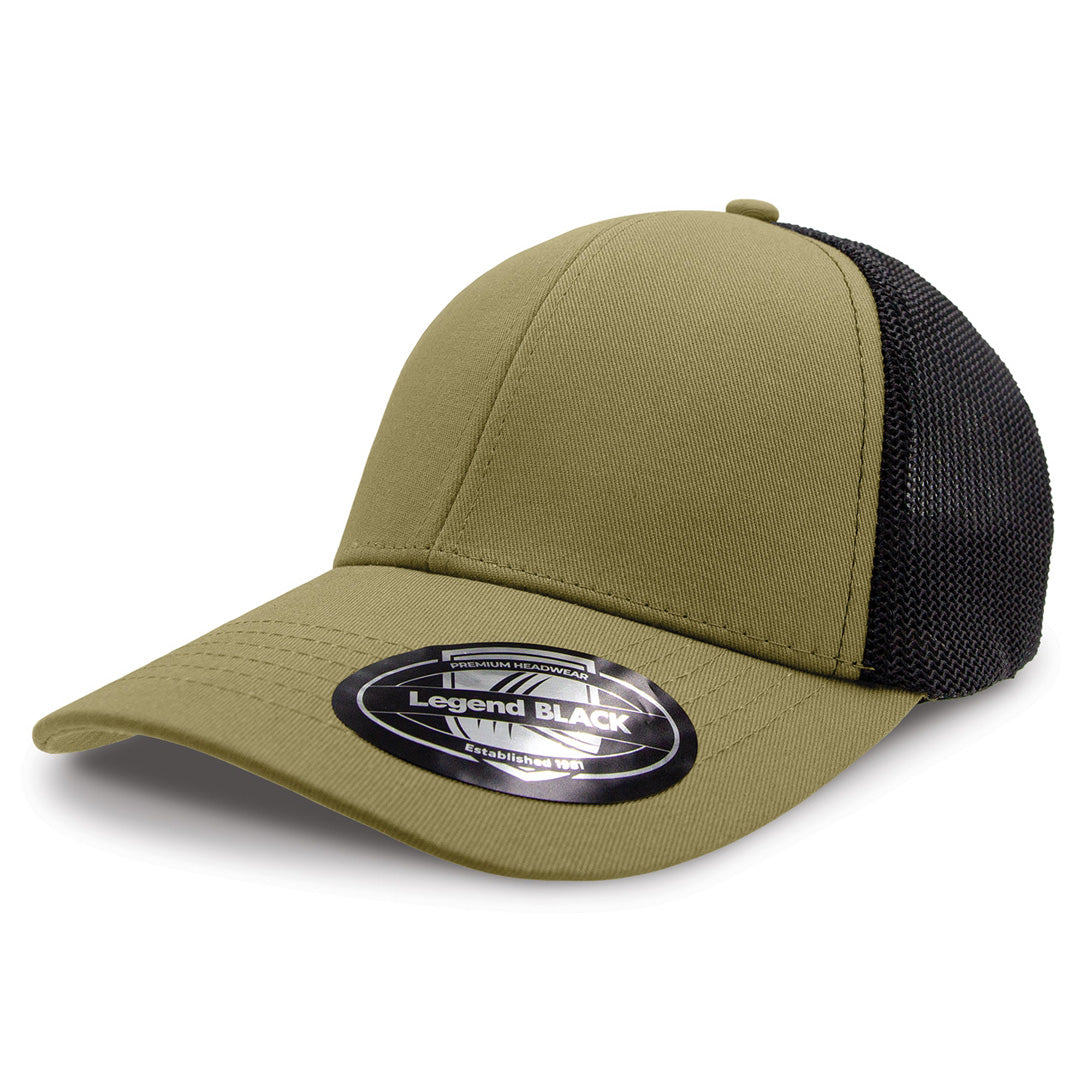 House of Uniforms The Air Fit Cap Legend Black Green/Black