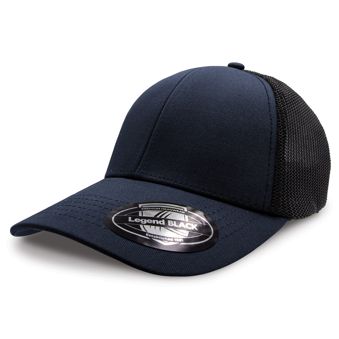 House of Uniforms The Air Fit Cap Legend Black Navy/Black