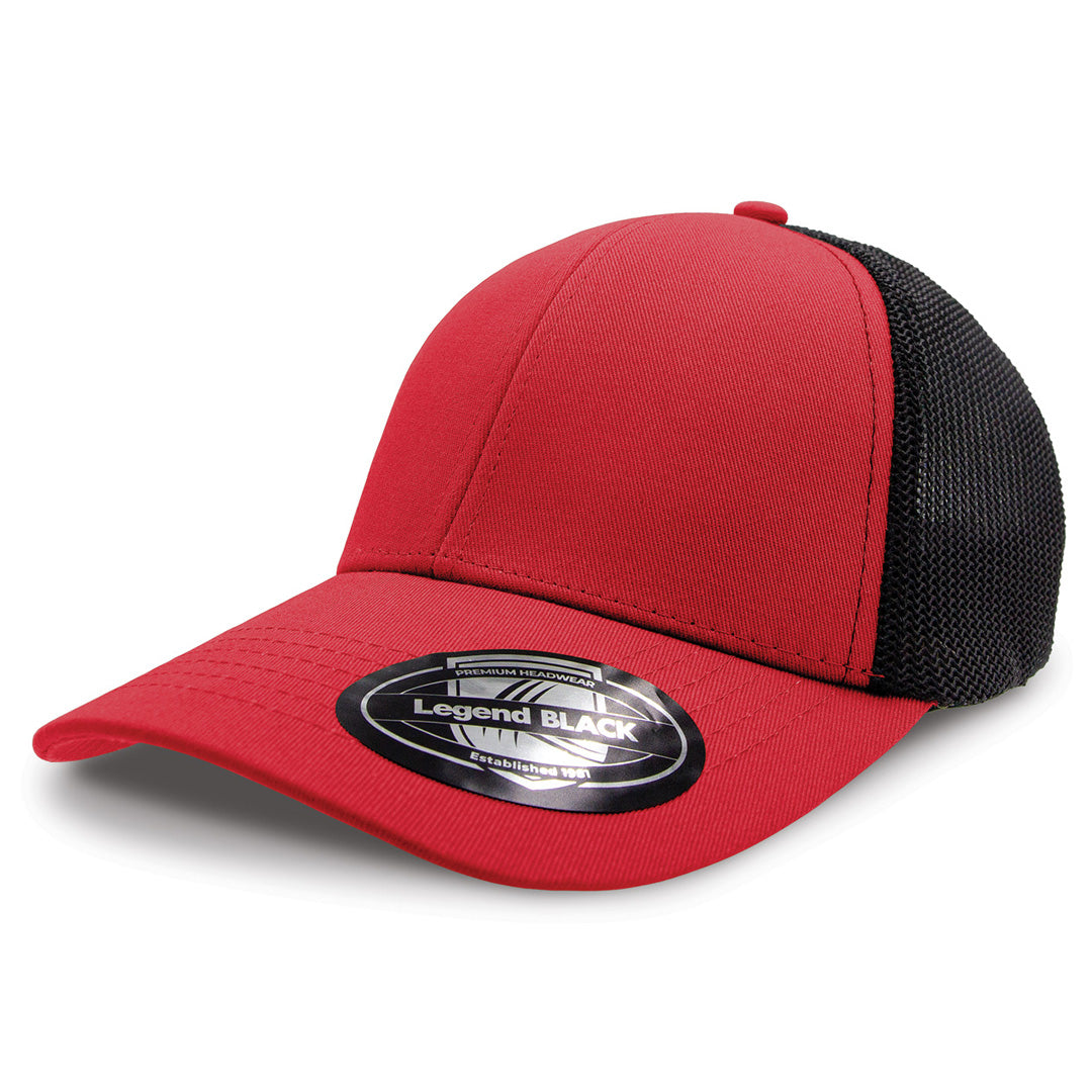 House of Uniforms The Air Fit Cap Legend Black Red/Black