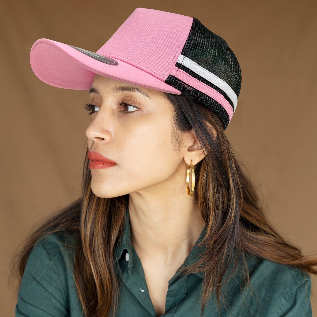 House of Uniforms The Striped Trucker Cap Legend Black