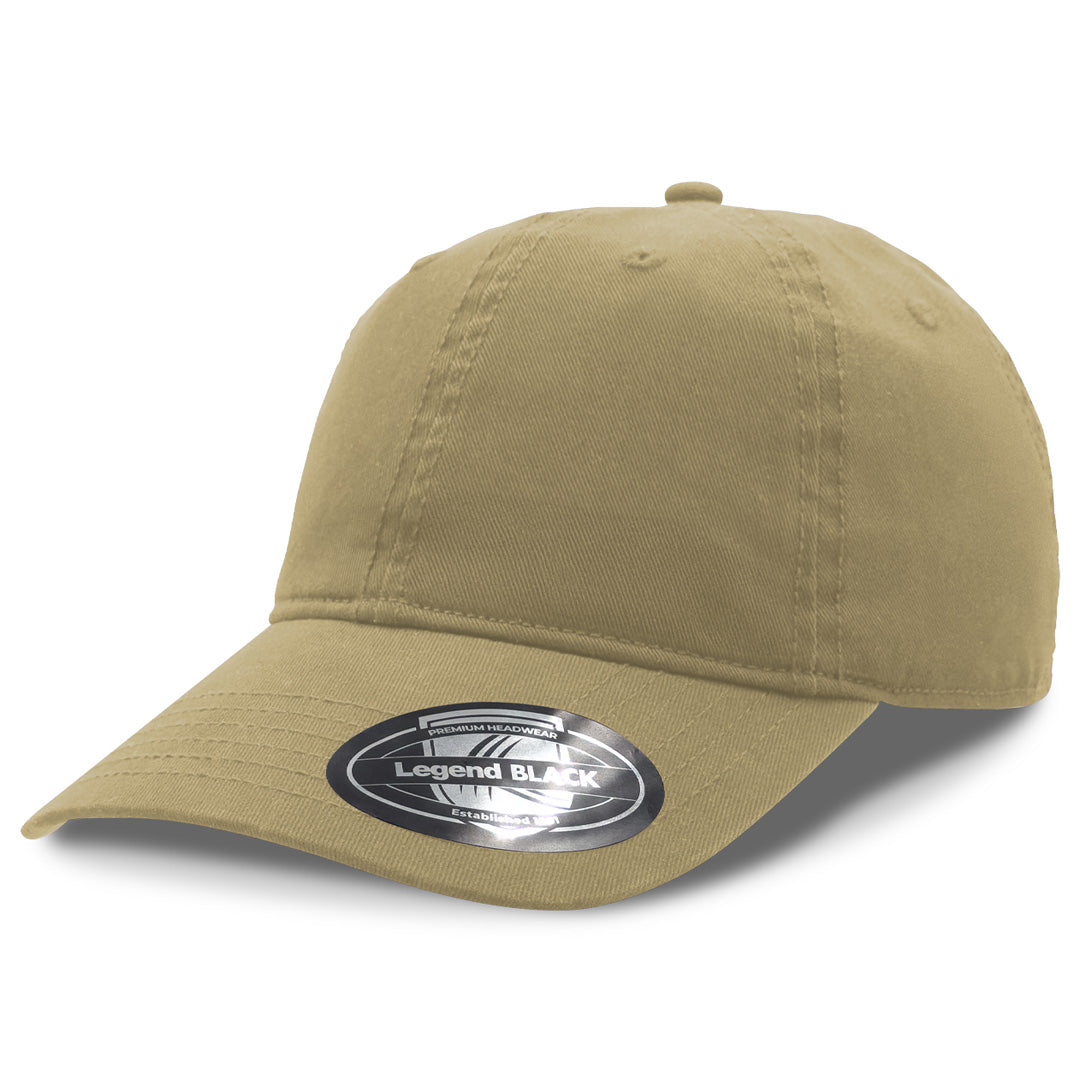 House of Uniforms The Nomad Dad Cap | 6 Panel Legend Black Khaki-as