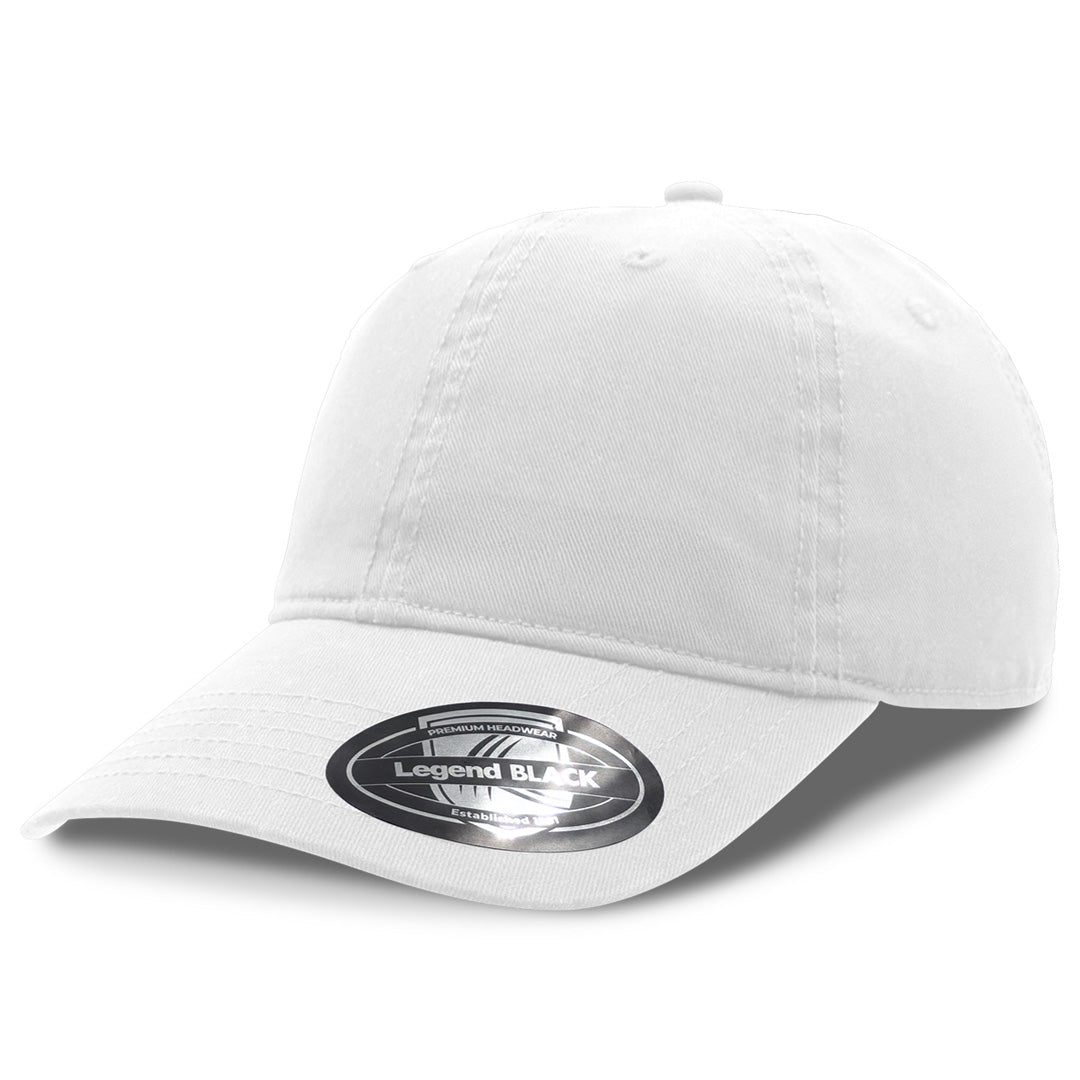 House of Uniforms The Nomad Dad Cap | 6 Panel Legend Black White