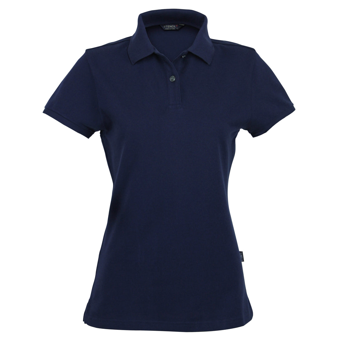 House of Uniforms The Airlie Polo | Ladies | Short Sleeve Stencil Navy
