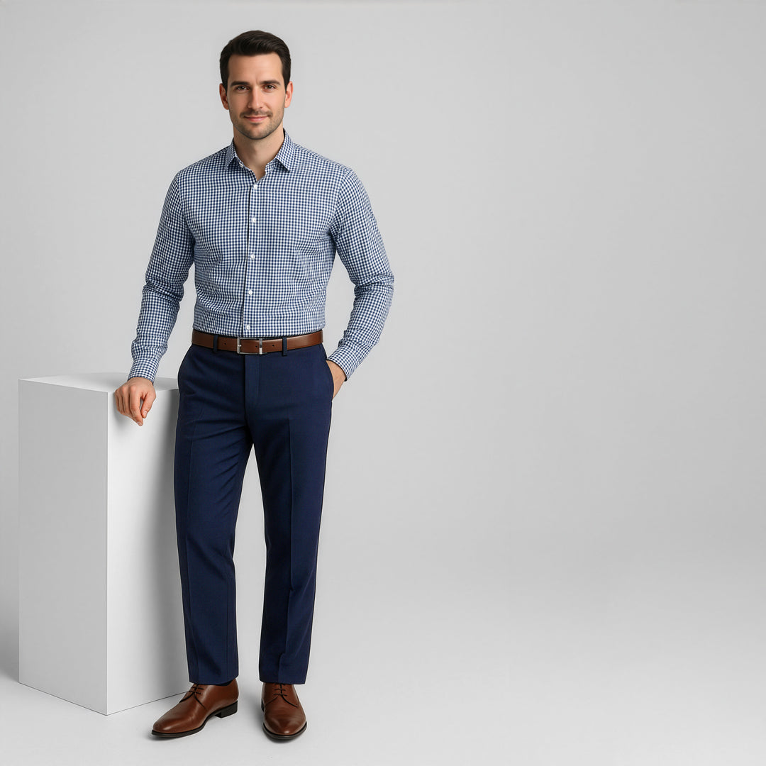 Biz Corporates The Cool Wool Flat Front Pant | Mens Pants