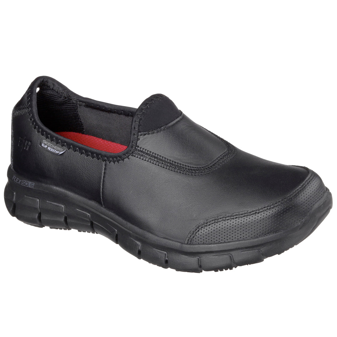 House of Uniforms The Sure Track Shoe | Ladies Skechers Footwear Black