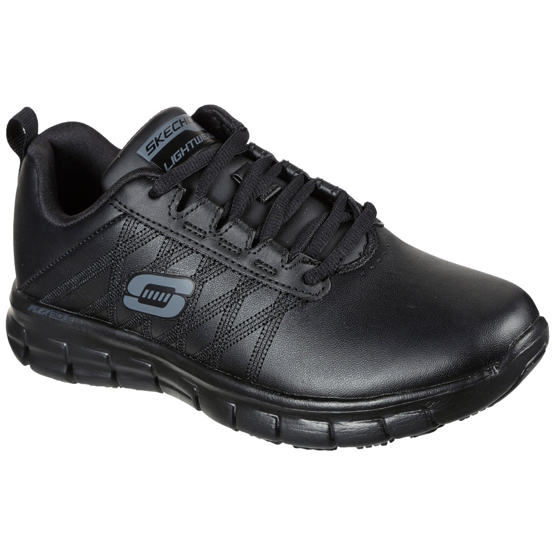 House of Uniforms The Sure Track Erath Sneaker | Ladies Skechers Footwear Black