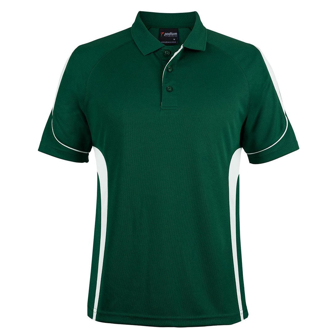 House of Uniforms The Bell Polo | Mens | Short Sleeve Jbs Wear Forest/White